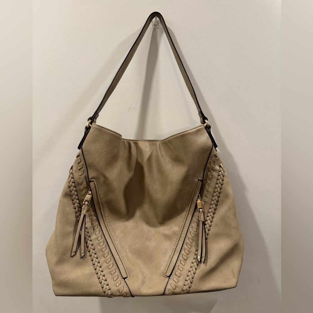Sole Society Vegan Leather Large Hobo Tote Bag